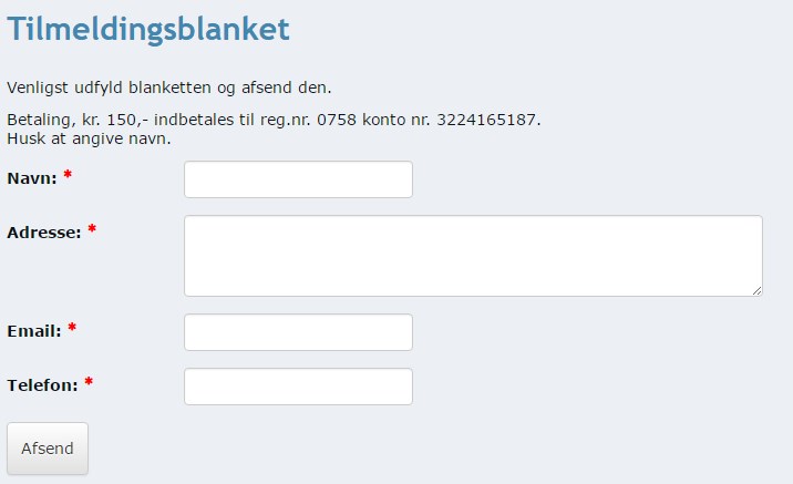 tilmeldingsblanket